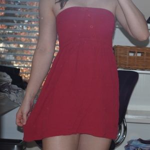 Forever 21 Red Strapless Sun Dress